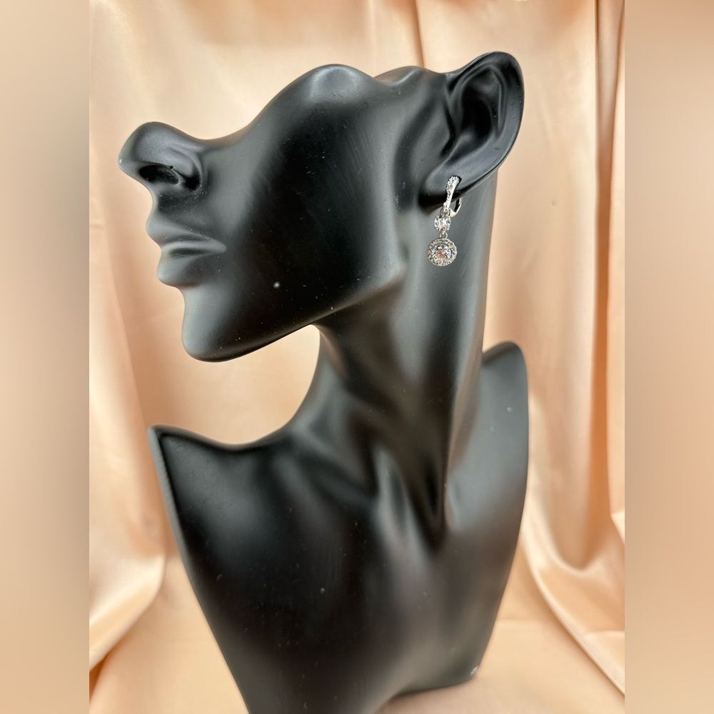 GIVENCHY Cubic Zirconia Drop Earrings – Timeless Elegance - Picture 4 of 6